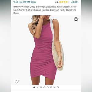 Amazon ruched tank top dress bump friendly